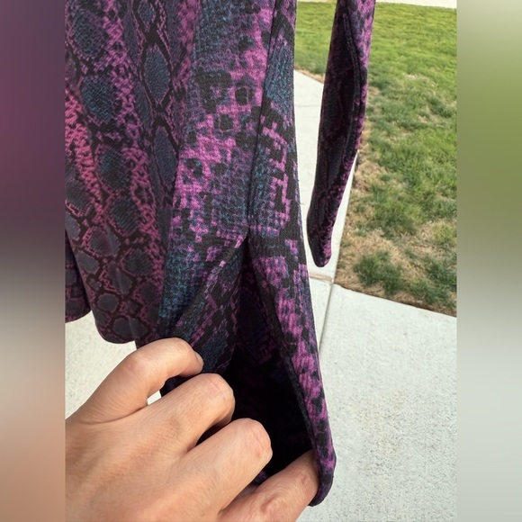 Snake Print Women's Small Mini Dress peach love Cali animal print, Y2K - Picture 10 of 12